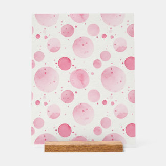 Enseigne en acrylique aquarelle rose élégante