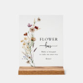 Enseigne en acrylique Boho Flower Bar (Recto)