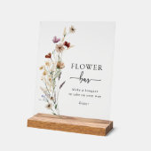 Enseigne en acrylique Boho Flower Bar (Angle)