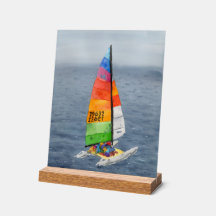 Enseigne en acrylique d'art photo nautique de voil