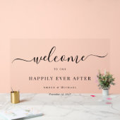 Enseigne en acrylique de mariage moderne et heureu (Mariage)