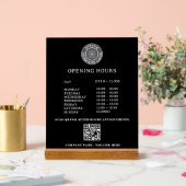 Enseigne en acrylique des heures d'ouverture avec (Mariage)