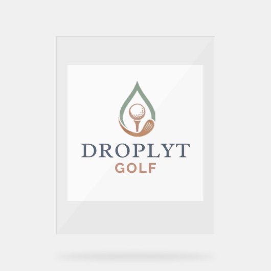 Enseigne en acrylique Droplyt Golf Signature (Recto)