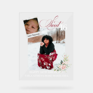 Enseigne en acrylique personnalisée pour les 16 an