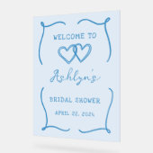 Enseigne en acrylique pour douche de mariée au cad (Angle)