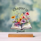 Enseigne en acrylique Pretty Bookworm (Neutre)