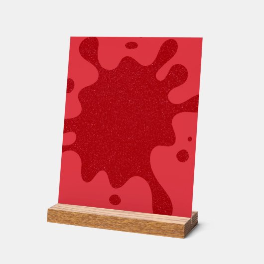 Enseigne en Acrylique Tomato Red Splash – Présenta (Angle)