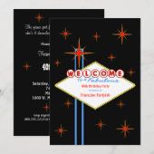 Enseigne Fabulous Las Vegas Invitation à la fête d (Devant / Derrière)