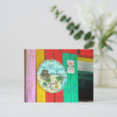 Enseigne Lazy Lizard sur Caye Caukler Belize Carte (Debout devant)