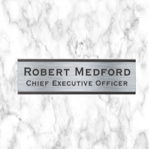 Enseigne moderne fausse argent plaque de nom de po