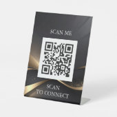 Enseigne QR Code Luxe | Panneau de table Scannez-m (Recto)