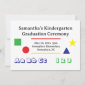 Enseignement de la maternelle ABC 123 Invitation (Dos)