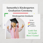 Enseignement de la maternelle ABC 123 Invitation (Devant / Derrière)