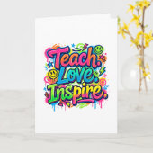 Enseigner. Aimer. Inspirer. Carte de Professeur St (Fleur jaune)