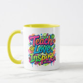 Enseigner. Aimer. Inspirer. Mug Style Graffiti Pro (Gauche)