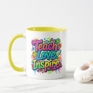 Enseigner. Aimer. Inspirer. Mug Style Graffiti Pro