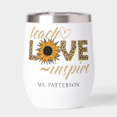 Enseigner Amour Inspirer Enseignant Tournesol Mode (Arrière)