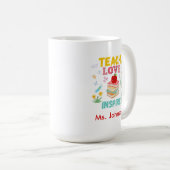 Enseigner, Amour, Inspirer Mug - Cadeau Enseignant (Devant droit)