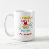 Enseigner, Amour, Inspirer Mug - Cadeau Enseignant (Gauche)