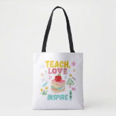 Enseigner, Amour, Inspirer Sac fourre-tout Parfait (Devant)