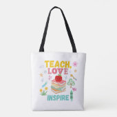 Enseigner, Amour, Inspirer Sac fourre-tout Parfait (Dos)