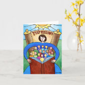 Enseigner avec diligence 4 x 5,6 Carte de note (Fleur jaune)