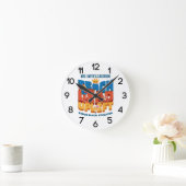 Enseigner. Diriger. Élever. Horloge murale personn (Maison)
