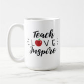 Enseigner l'amour inspirer café Mug (Gauche)
