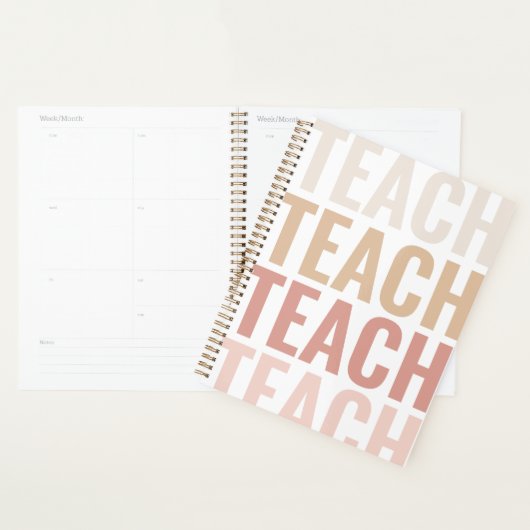 Enseigner Unique Pink & Gold Classroom Planner (Devant avec enveloppe)