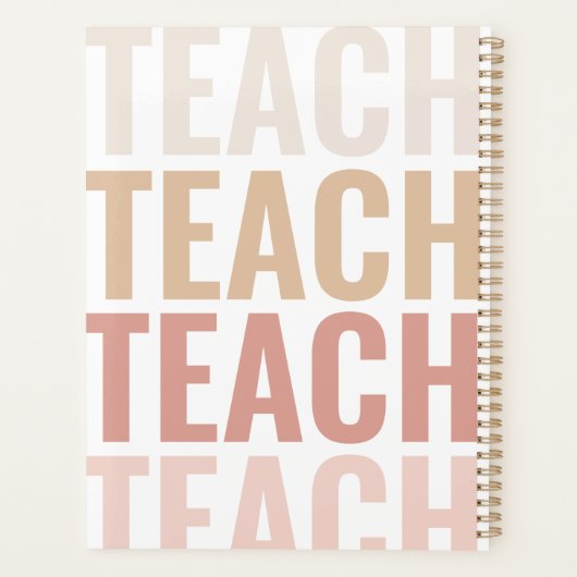 Enseigner Unique Pink & Gold Classroom Planner (Dos)