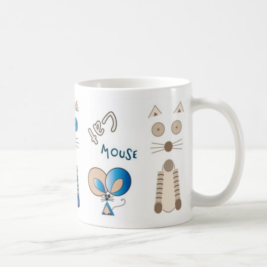 "Ensemble à nouveau" Chat et souris Mug (Droite)