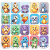 Ensemble amusant de stickers animaliers (Devant)