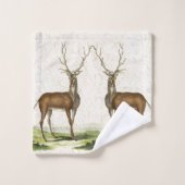 Ensemble animal de serviette de Bath d'andouillers (Gant de toilette)