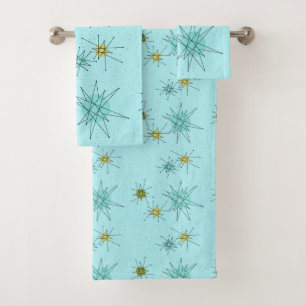 Ensemble atomique bleu de serviette de Starbursts