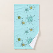 Ensemble atomique bleu de serviette de Starbursts (Serviette à main)