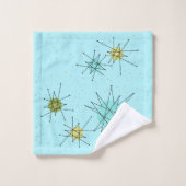 Ensemble atomique bleu de serviette de Starbursts (Gant de toilette)