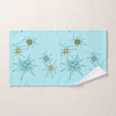 Ensemble atomique bleu de serviette de Starbursts (Serviette à main)
