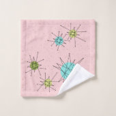 Ensemble atomique iconique rose de serviette de (Gant de toilette)