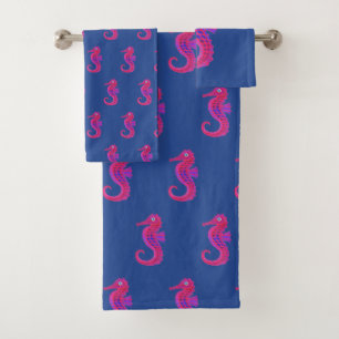 Ensemble au néon de serviette d'hippocampe