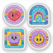 Ensemble autocollant badges de dessin (Devant)