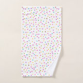 ensemble blanc de serviette de confettis colorés (Serviette à main)