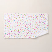 ensemble blanc de serviette de confettis colorés (Serviette à main)