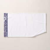 Ensemble blanc de serviette de Paisley de marine (Serviette à main)