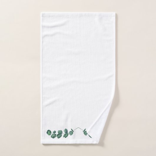 Ensemble blanc de serviette d'eucalyptus (Serviette à main)