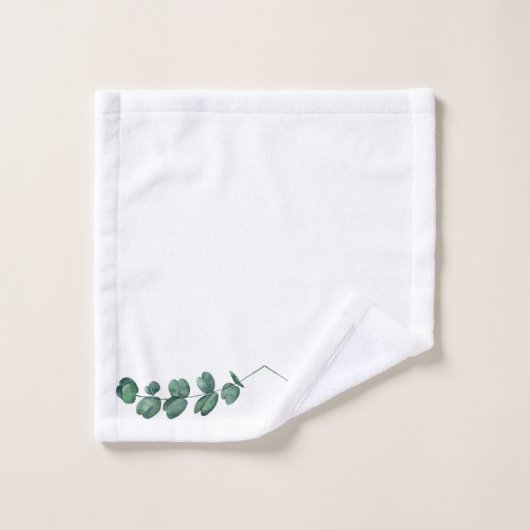 Ensemble blanc de serviette d'eucalyptus (Gant de toilette)