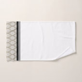 Ensemble blanc d'or et de serviette de noir (Serviette à main)