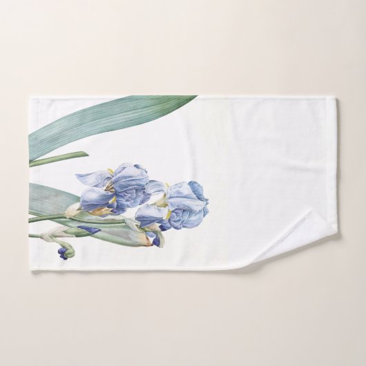 Ensemble bleu botanique de serviette de Bath de (Serviette à main)