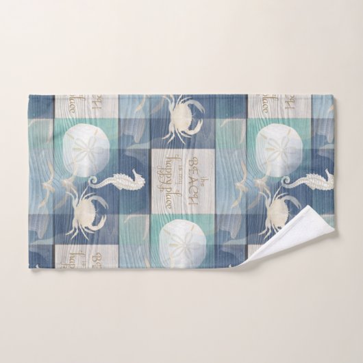 Ensemble bleu de serviette de mer d'Aqua d'endroit (Serviette à main)