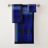 Ensemble bleu de serviette de salle de bains de (En situation)