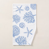 Ensemble bleu de serviette de salle de bains de (Serviette à main)